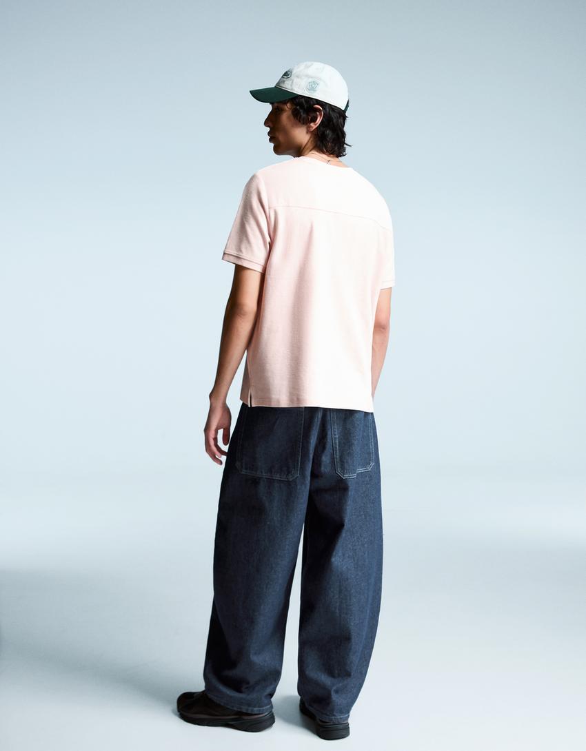 Camiseta de Manga Corta con Textura Dulce Olympe