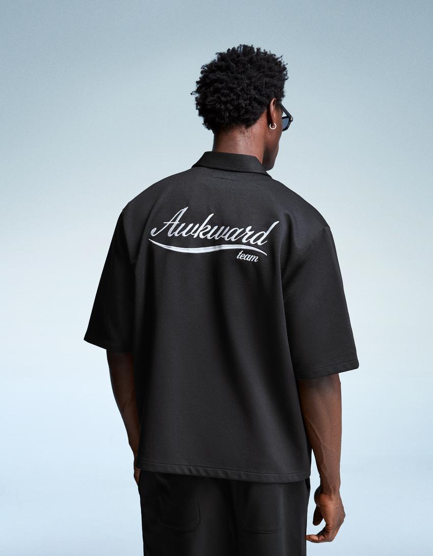 Camisa de Manga Corta con Bordado Dulce Olympe