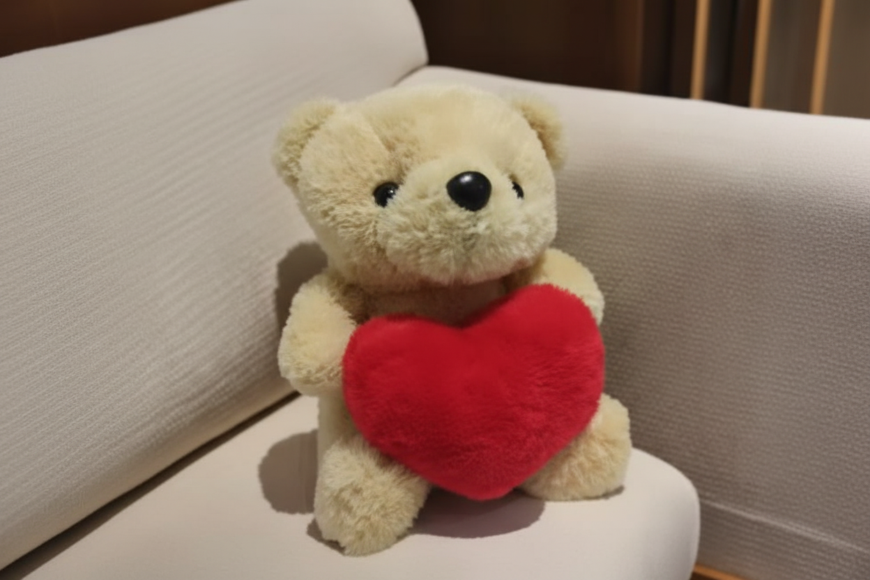 Oso de Peluche con Rosa