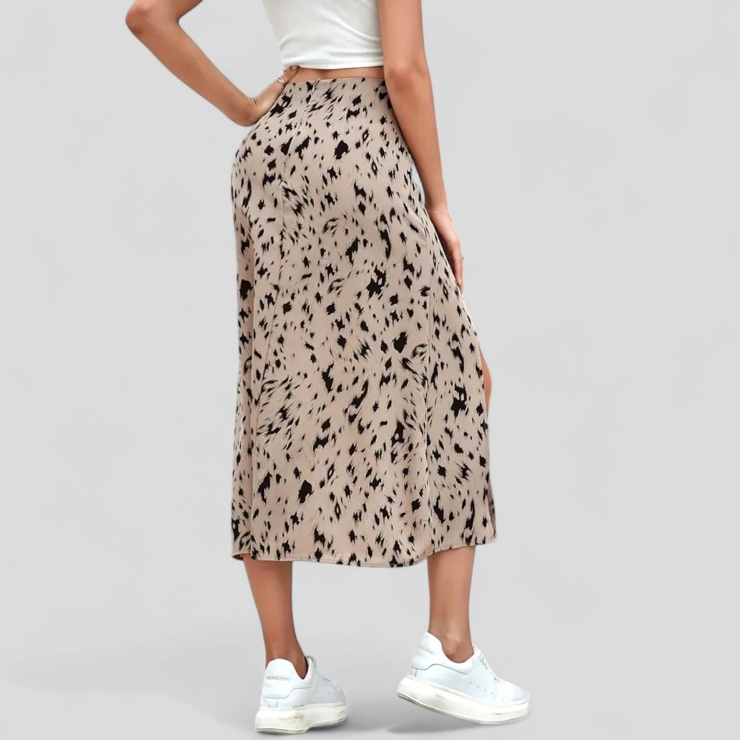 FALDA MIDI ESTAMPADA