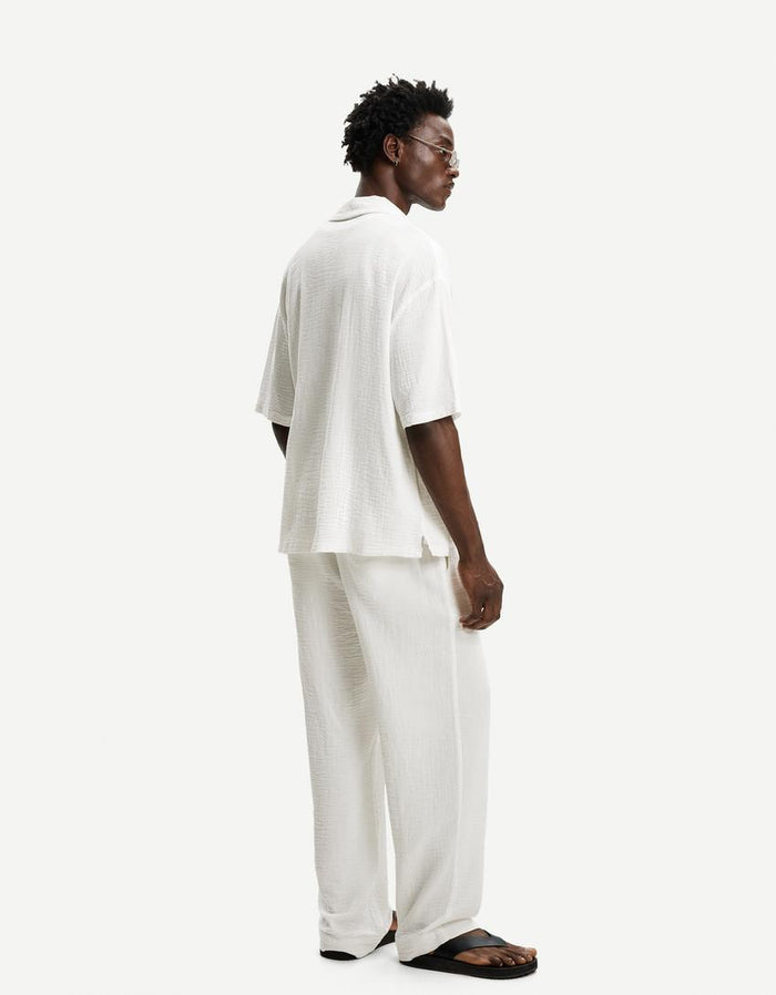 Camisa de Manga Corta con Textura Dulce Olympe