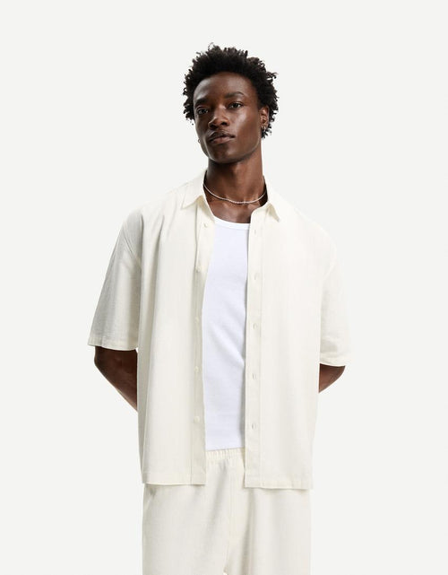 Camisa de Manga Corta con Lino Dulce Olympe