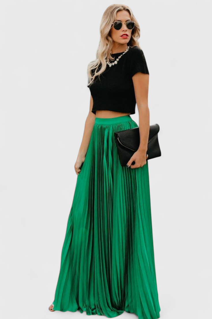 FALDA LARGA PLISADA
