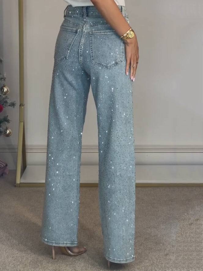 JEANS DIAMANTS STRAIGHT