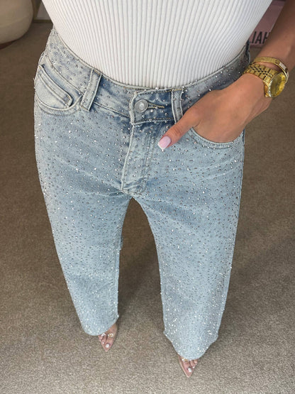JEANS DIAMANTS STRAIGHT