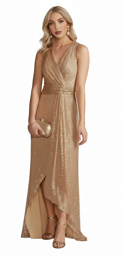 Vestido Midi Ajustado Dulce Olympe con Cuello Levantado