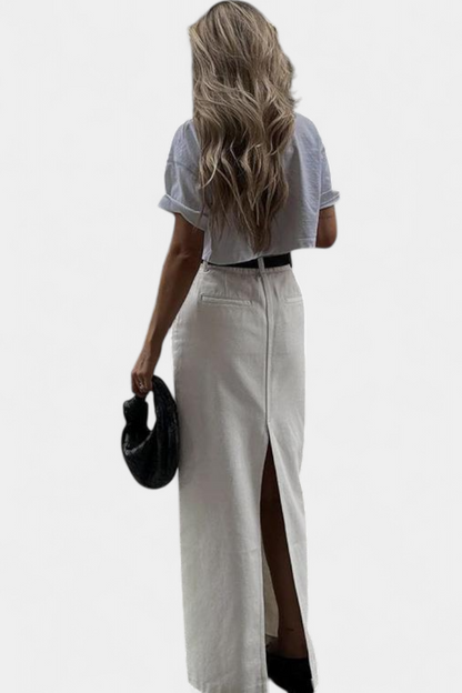 FALDA MAXI CON ABERTURA