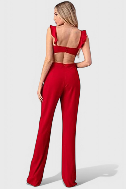 MONO ELEGANTE DE PIERNA ANCHA