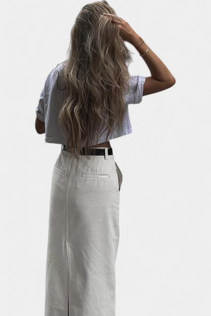 FALDA MAXI CON ABERTURA