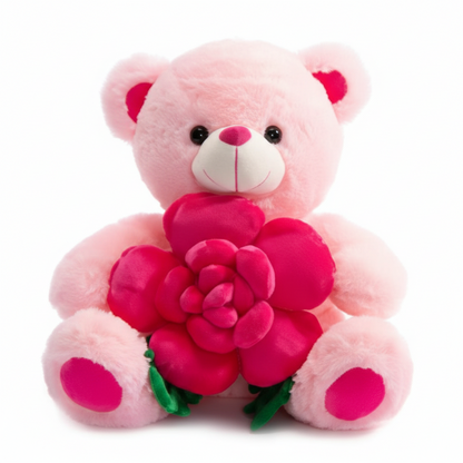 Oso de Peluche con Rosa