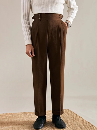 GREGORY PLEATED TROUSERS