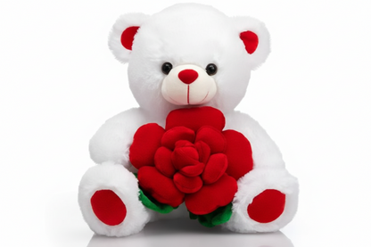 Oso de Peluche con Rosa