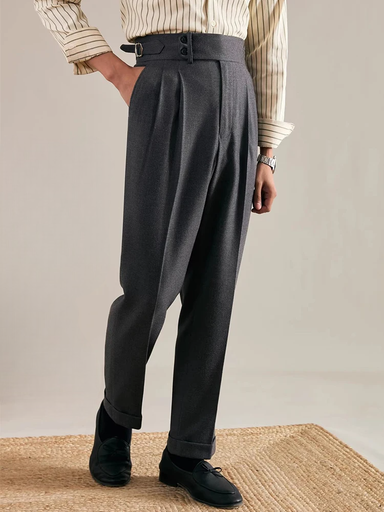 GREGORY PLEATED TROUSERS
