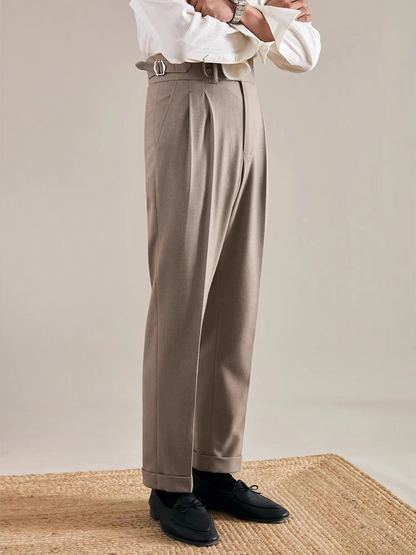 GREGORY PLEATED TROUSERS