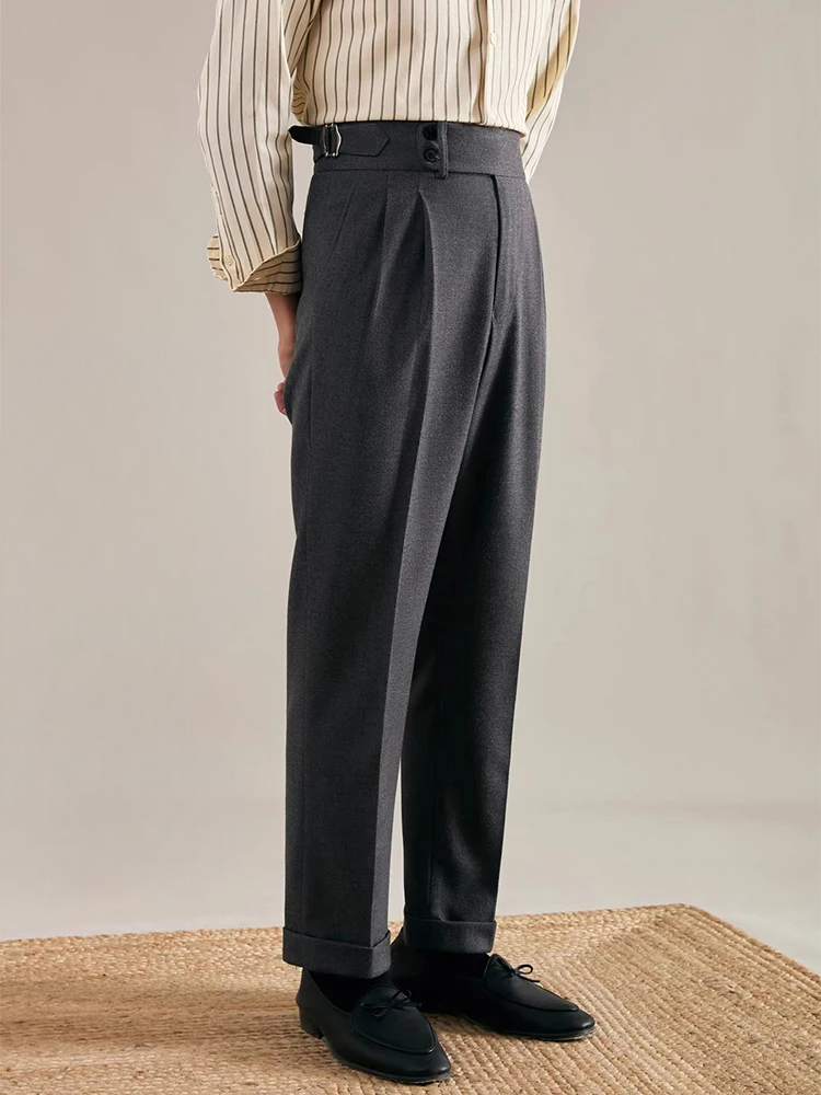 GREGORY PLEATED TROUSERS