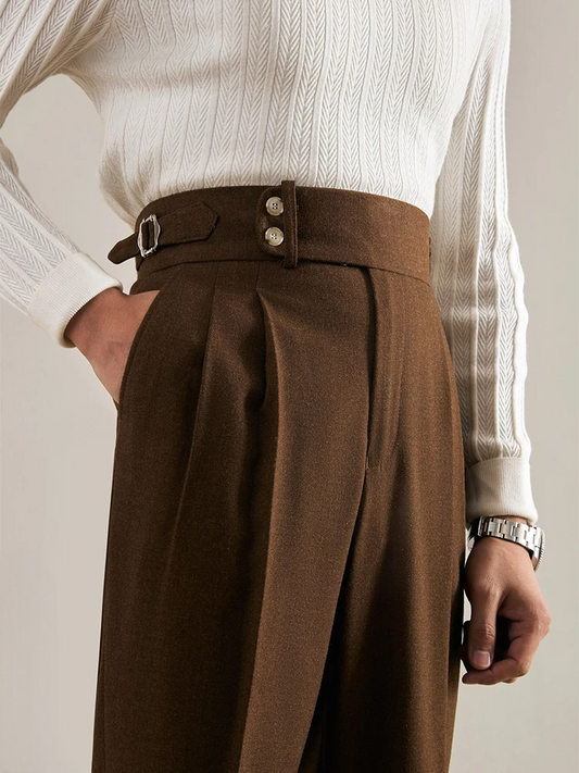 GREGORY PLEATED TROUSERS