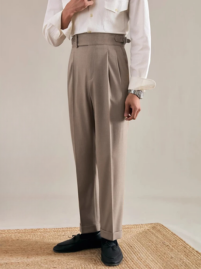 GREGORY PLEATED TROUSERS